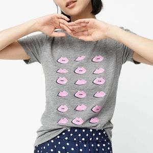 J. Crew Collectible Kisses - Lips Graphic Tee